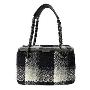 Chanel Paris New York Line Vanity Bag Black White